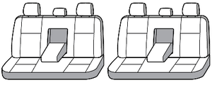 2x Custom Fit 2019-2021 Ford Ranger SeatSaver Seat Cover | Polycotton, Charcoal 2x Custom Fit 2019-2021 Ford Ranger SeatSaver Seat Cover | Polycotton, Charcoal