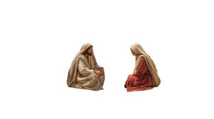 Jesus And Samaritan Woman V3 Vinyl Car Decal Sticker – Waterproof & UV-Resistant 2.72"