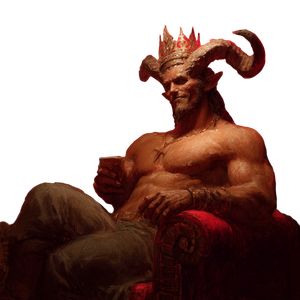 Enthroned Demon Vinyl Car Decal Sticker – Waterproof & UV-Resistant 3.4133333333333336"