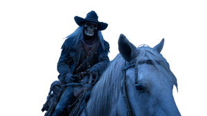 Undead Cowboy Gunslinger Vinyl Car Decal Sticker – Waterproof & UV-Resistant 2.72"