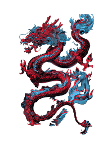 Abstract Chinese Dragon Vinyl Car Decal Sticker – Waterproof & UV-Resistant 8.213333333333333"