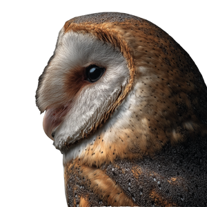 Barn Owl Portrait V6 Vinyl Car Decal Sticker – Waterproof & UV-Resistant 3.4133333333333336"
