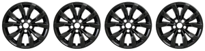 4x Gloss Black Wheel Skins | IMPOSTOR 10 Spoke Design | Snap-On | Set of 4