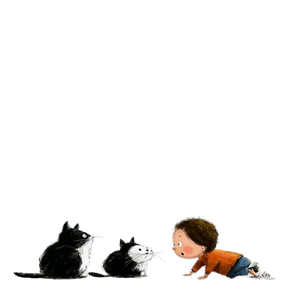 Baby Crawling To Cats Vinyl Car Decal Sticker – Waterproof & UV-Resistant 6.826666666666667"