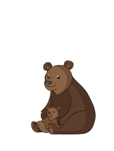 Momma Bear Cub Vinyl Car Decal Sticker – Waterproof & UV-Resistant 8.213333333333333"