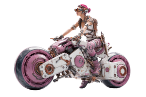 Cyberpunk Warrior Biker Vinyl Car Decal Sticker – Waterproof & UV-Resistant 5.97333333333333