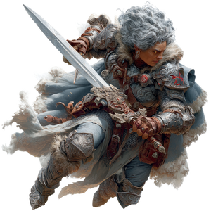 Dual-Wielding Warrior V2 Vinyl Car Decal Sticker – Waterproof & UV-Resistant 3.4133333333333336"