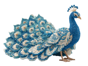 Frosting Peacock Vinyl Car Decal Sticker – Waterproof & UV-Resistant 6.1866666666666665"