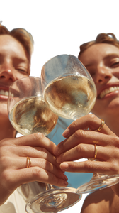 Women Holding Wine Vinyl Car Decal Sticker – Waterproof & UV-Resistant 9.706666666666667"