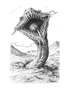 Colossal Sandworm Eruption Vinyl Car Decal Sticker – Waterproof & UV-Resistant 8.213333333333333"