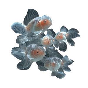 Goldfish Group Vinyl Car Decal Sticker – Waterproof & UV-Resistant 3.4133333333333336"