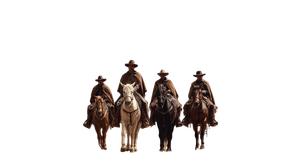 Cowboys On Horseback V4 Vinyl Car Decal Sticker – Waterproof & UV-Resistant 2.72"