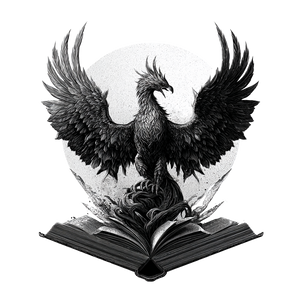 Phoenix Book Logo Vinyl Car Decal Sticker – Waterproof & UV-Resistant 3.4133333333333336"