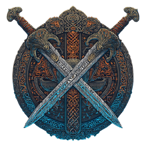 Viking Swords Logo Vinyl Car Decal Sticker – Waterproof & UV-Resistant 3.4133333333333336" Viking Swords Logo Vinyl Car Decal Sticker – Waterproof & UV-Resistant 3.4133333333333336"