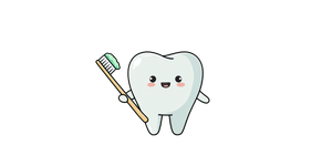 Smiling Brushing Tooth Vinyl Car Decal Sticker – Waterproof & UV-Resistant 2.56"