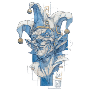 Jester Portrait V5 Vinyl Car Decal Sticker – Waterproof & UV-Resistant 3.4133333333333336"