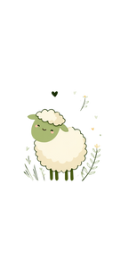 Cute Sheep Drawing Vinyl Car Decal Sticker – Waterproof & UV-Resistant 5.4