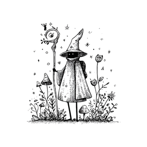 Whimsical Fantasy Line Vinyl Car Decal Sticker – Waterproof & UV-Resistant 3.4133333333333336"