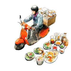 Delivery With Food Vinyl Car Decal Sticker – Waterproof & UV-Resistant 6.826666666666667"