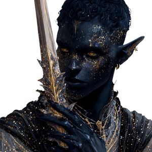 Starlight Elf Warrior Vinyl Car Decal Sticker – Waterproof & UV-Resistant 3.4133333333333336"