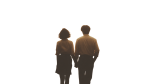 Korean Couple Holding Hands Vinyl Car Decal Sticker – Waterproof & UV-Resistant 5.4