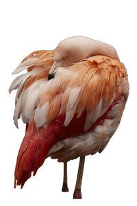 Sleeping Orange Flamingo Vinyl Car Decal Sticker – Waterproof & UV-Resistant 4.4