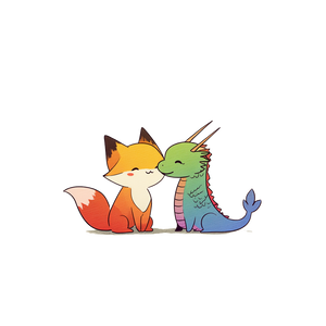 Kitsune And Dragon Vinyl Car Decal Sticker – Waterproof & UV-Resistant 3.4133333333333336"