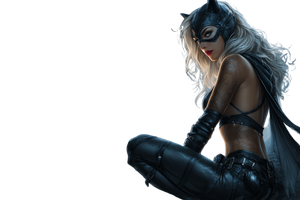 Catwoman Rooftop Squatting Vinyl Car Decal Sticker – Waterproof & UV-Resistant 5.97333333333333