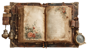 Antique Open Book Vinyl Car Decal Sticker – Waterproof & UV-Resistant 5.4