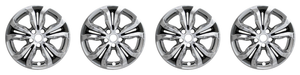 4x Upgrade Your Chevy Cruze with Chrome/Charcoal Wheel Skins | Snap-On 16 Inch Set of 4 by Coast To Coast