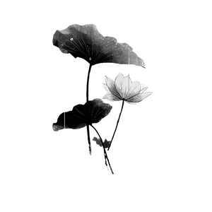 Lotus Leaf Rain Vinyl Car Decal Sticker – Waterproof & UV-Resistant 6.826666666666667"