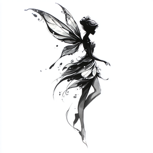 Fairy Tattoo Design V3 Vinyl Car Decal Sticker – Waterproof & UV-Resistant 3.4133333333333336"