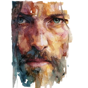 Jesus Face Painting V2 Vinyl Car Decal Sticker – Waterproof & UV-Resistant 3.4133333333333336"