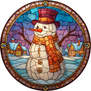 Stained Glass Snowman Vinyl Car Decal Sticker – Waterproof & UV-Resistant 3.4133333333333336" Stained Glass Snowman Vinyl Car Decal Sticker – Waterproof & UV-Resistant 3.4133333333333336"