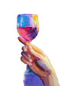 Woman Holding Wineglass Vinyl Car Decal Sticker – Waterproof & UV-Resistant 8.746666666666666"