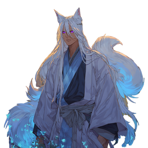 Kitsune Warlock Vinyl Car Decal Sticker – Waterproof & UV-Resistant 3.4133333333333336"