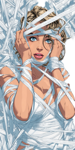 Woman In Blinds Vinyl Car Decal Sticker – Waterproof & UV-Resistant 5.12"