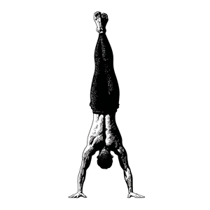 Acrobat Handstand Silhouette Vinyl Car Decal Sticker – Waterproof & UV-Resistant 3.4133333333333336"