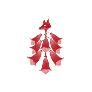 Foxglove Fox Logo Vinyl Car Decal Sticker – Waterproof & UV-Resistant 3.4133333333333336"