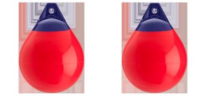 2x Polyform A-2 Red Mooring Buoy | 14-1/2 Inch Diameter, PVC, For Boats 30-40 Feet 2x Polyform A-2 Red Mooring Buoy | 14-1/2 Inch Diameter, PVC, For Boats 30-40 Feet