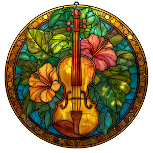 Violin Suncatcher Vinyl Car Decal Sticker – Waterproof & UV-Resistant 6.826666666666667"
