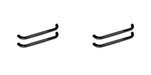 2x Westin Nerf Bar | 3 Inch Round Black Powder Coated Fit 1980-1997 Ford F-Series | With Step Pads, Bolt-On, No Drilling, Mount Kit, Limited Warranty