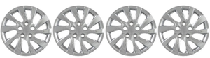 4x High Quality Silver Wheel Cover Set for Hyundai Elantra 2011-2016 | Durable ABS, Easy Bolt-On, Set of 4