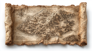 Blank Treasure Map Vinyl Car Decal Sticker – Waterproof & UV-Resistant 5.4