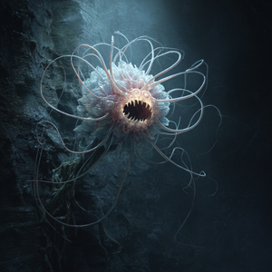Cave Anemone Creature Vinyl Car Decal Sticker – Waterproof & UV-Resistant 6.826666666666667"