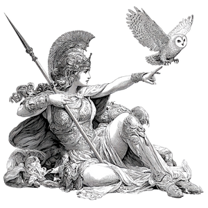 Athena Goddess Drawing Vinyl Car Decal Sticker – Waterproof & UV-Resistant 3.4133333333333336"