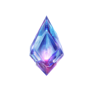 Futuristic Data Gemstone Vinyl Car Decal Sticker – Waterproof & UV-Resistant 6.826666666666667"