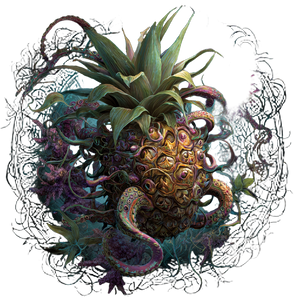 Elder God Pineapple Vinyl Car Decal Sticker – Waterproof & UV-Resistant 3.4133333333333336"