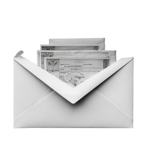 White Envelope Receipts Vinyl Car Decal Sticker – Waterproof & UV-Resistant 6.826666666666667"