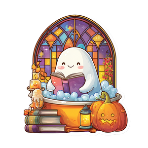 Ghost Reading Book V16 Vinyl Car Decal Sticker – Waterproof & UV-Resistant 6.826666666666667"